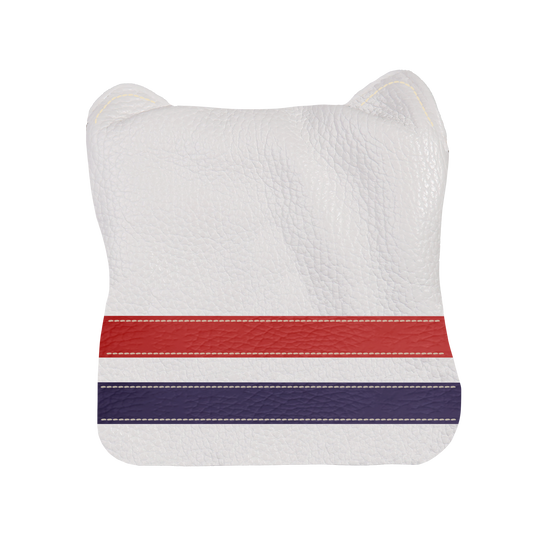 Polo Headcover: Pure White + Navy + Sunday Red