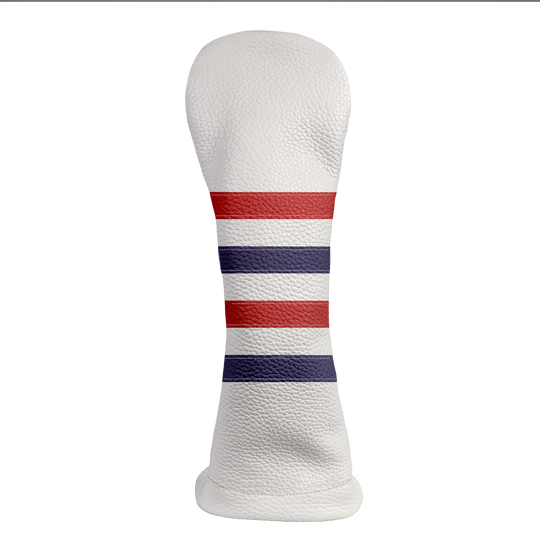Polo Headcover: Pure White + Navy + Sunday Red