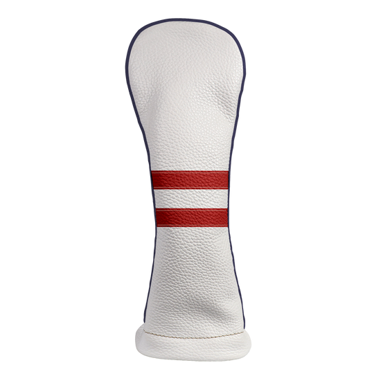 Timeless Headcover: Pure White + Navy + Sunday Red